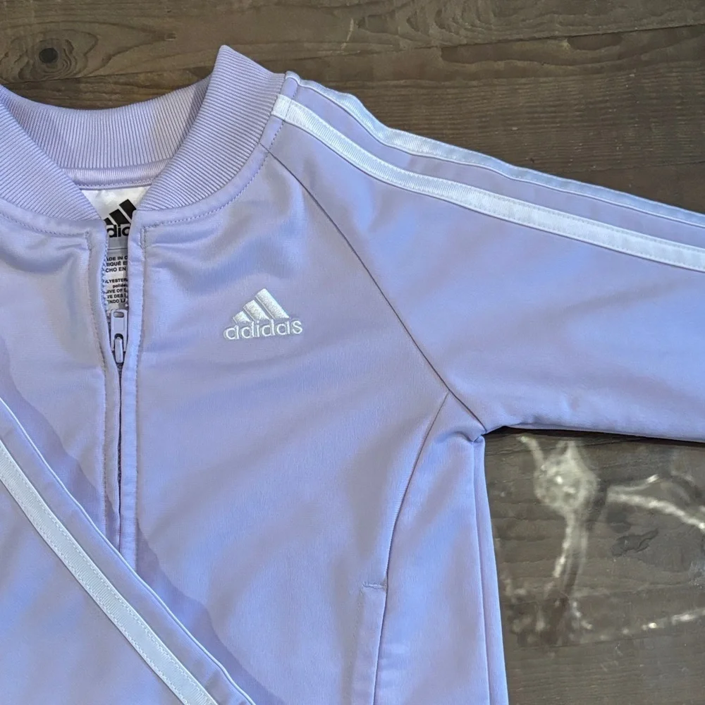 Little girls lavender Adidas Track Jacket - Picture 2 of 10